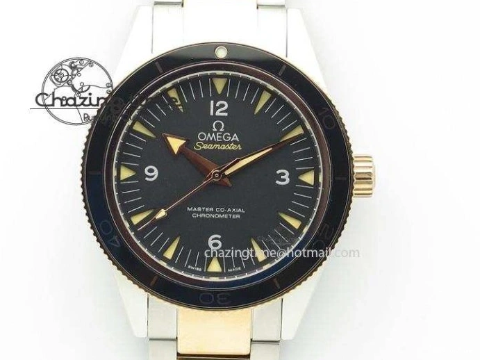 0408 Planet Ocean Master Chrono 45mm SS OM 1:1 Best Edition Black Dial On Orange Rubber Strap A Attractive 8170